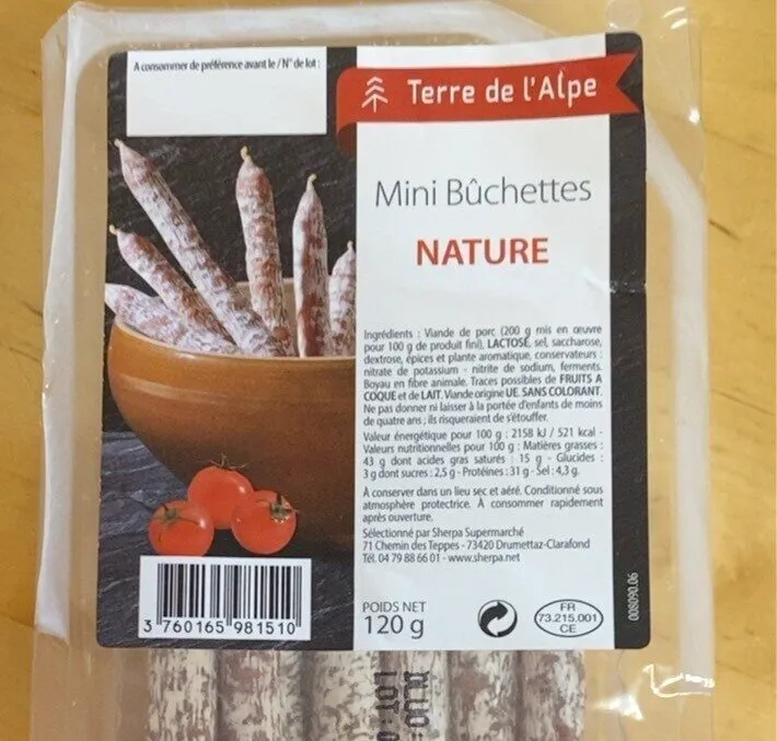 Mini bûchettes nature