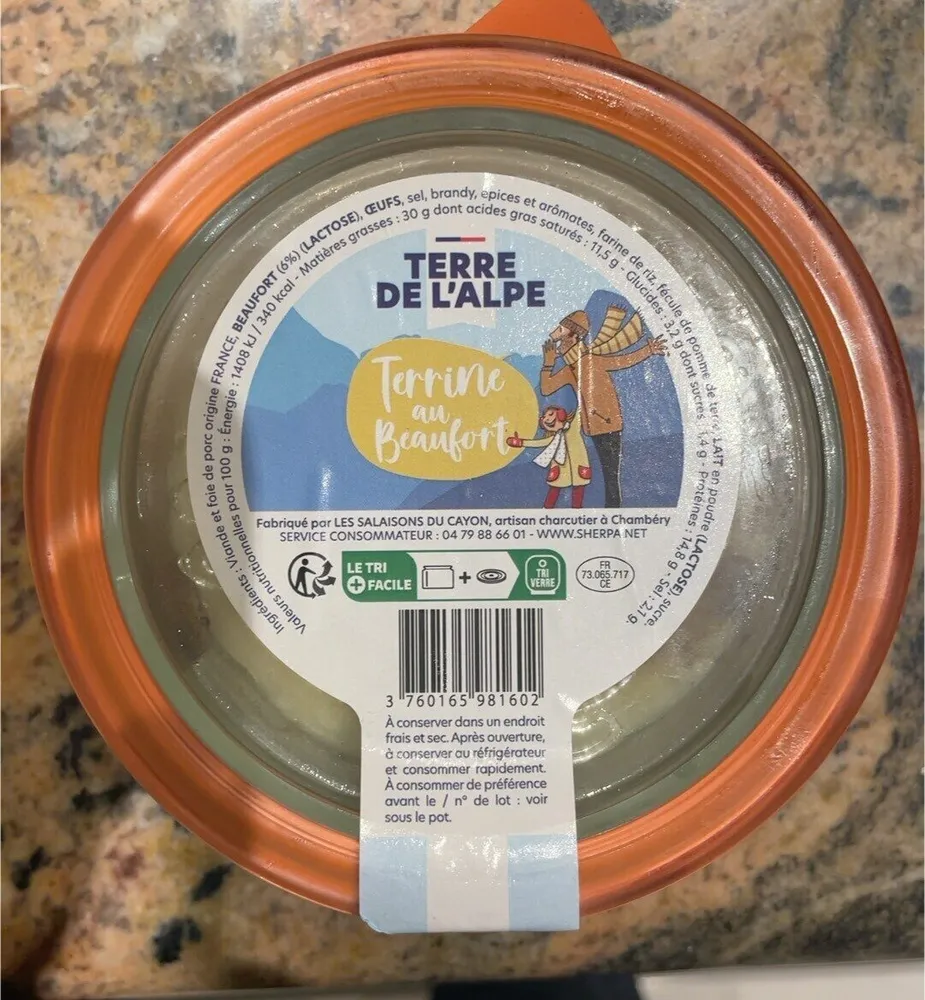 Terrine au beaufort