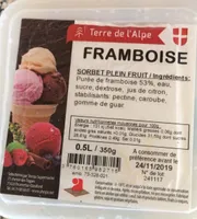 Sorbet plein fruit framboise