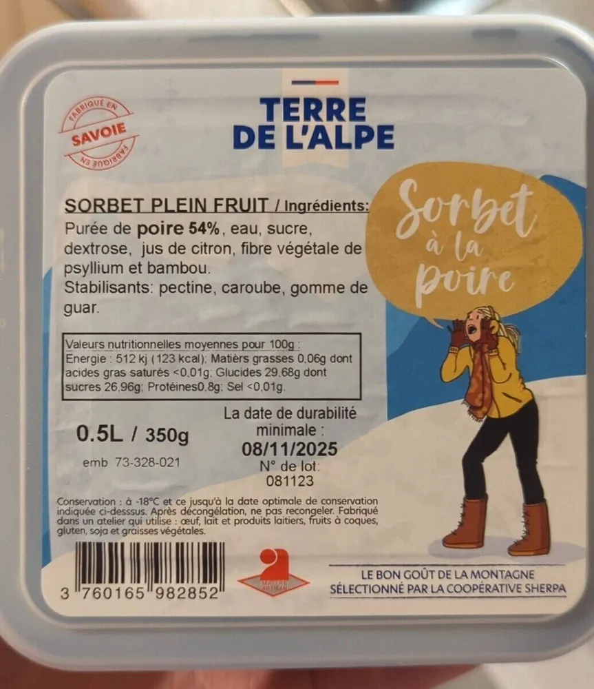 Sorbet à la poire