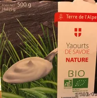 Yaourts de Savoie nature bio