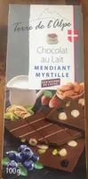 Chocolat au lait mendiant myrtille