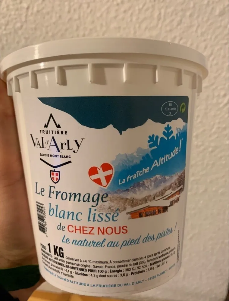 Le fromage blanc lissé