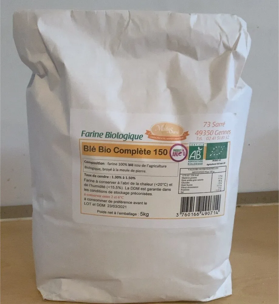 Farine blé bio T150