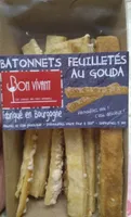 Bâtonnets feuilletés  au gouda