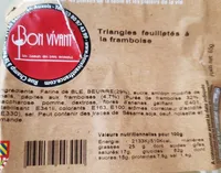 Triangles feuilleté à la framboise