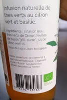 Thé Glacé thé vert citron vert et basilic