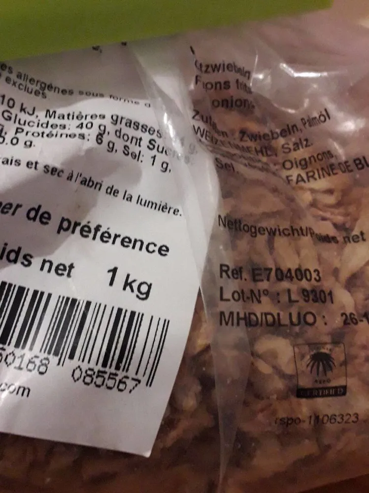 Oignon grillé frit