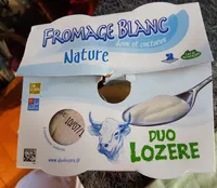 Fromage blanc doux et onctueux DUO LOZERE, 8,2%MG