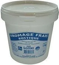 Fromage frais rustique au lait pasteurise DUO LOZERE, 6%MG