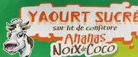 Yaourt sucré ananas noix de coco