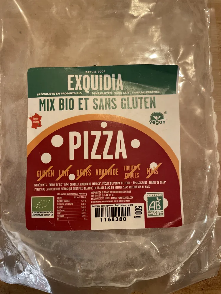 Mix bio et sans gluten Pizza