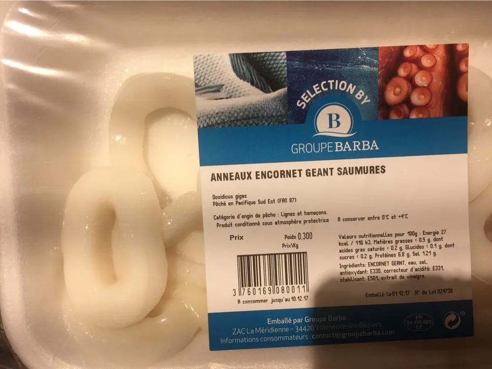 Anneaux encornet geant saumures