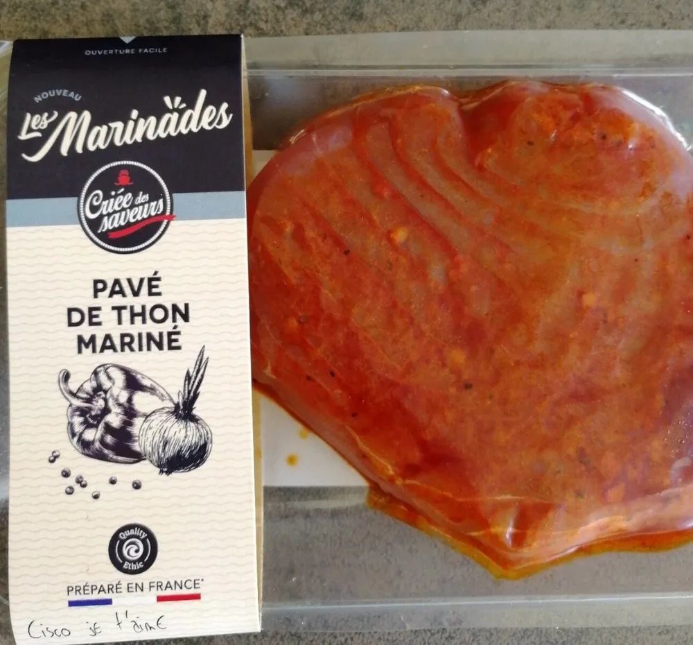 Pavé de thon mariné