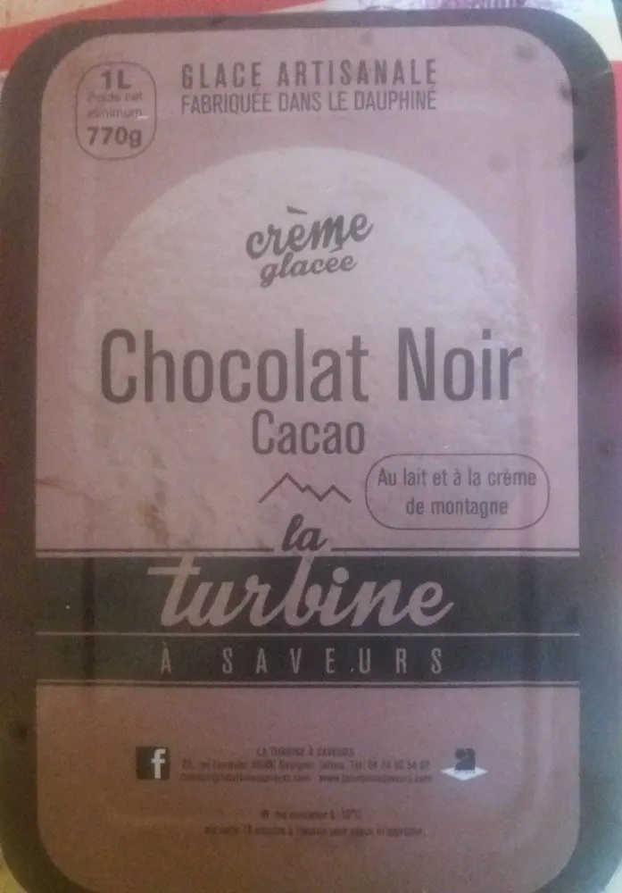 Crème glacée chocolat noir