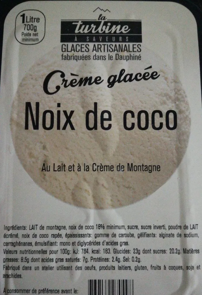 Crème glacée Noix de coco