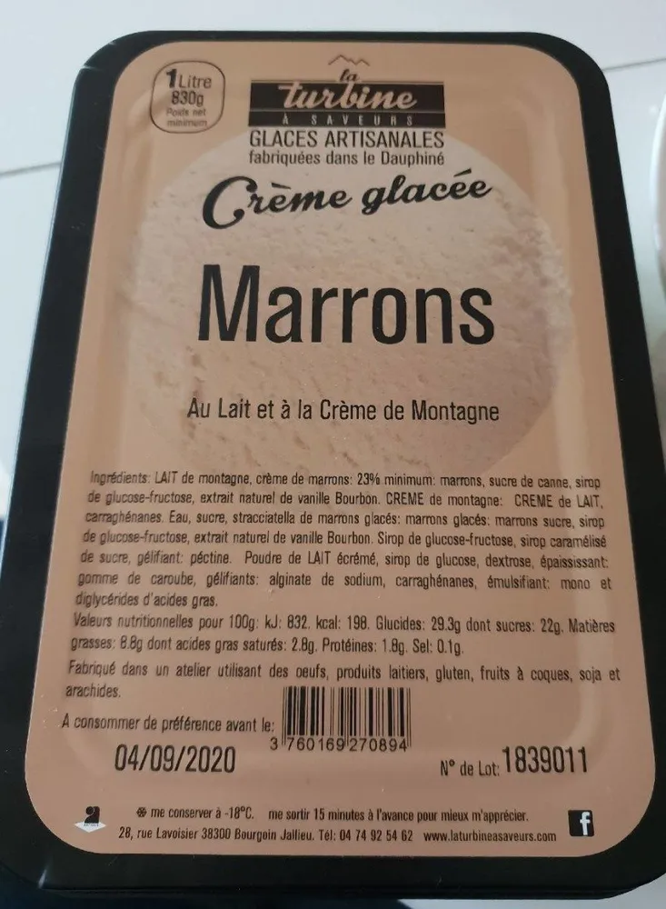 Crème glacée marrons