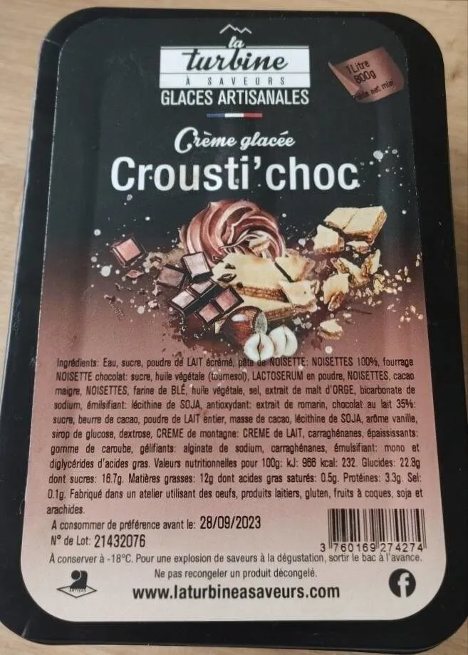 Crème glacée Crousti'choc
