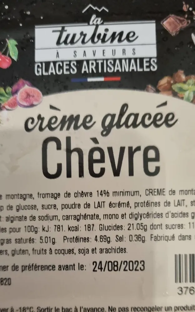 crème glacée  chevre