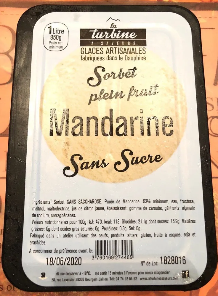 Sorbet mandarine