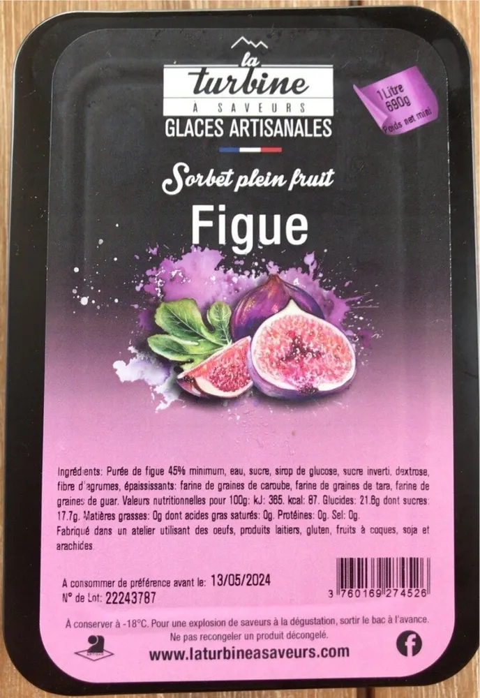 Sorbet plein fruits Figue