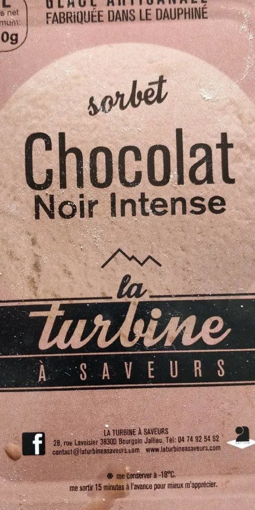Sorbet chocolat noir intense