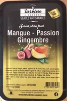 Sorbe plein fruit Mangue-Passion-Gingembre