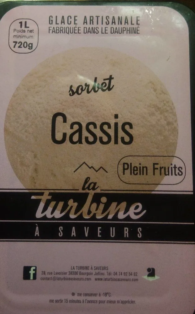 Sorbet cassis