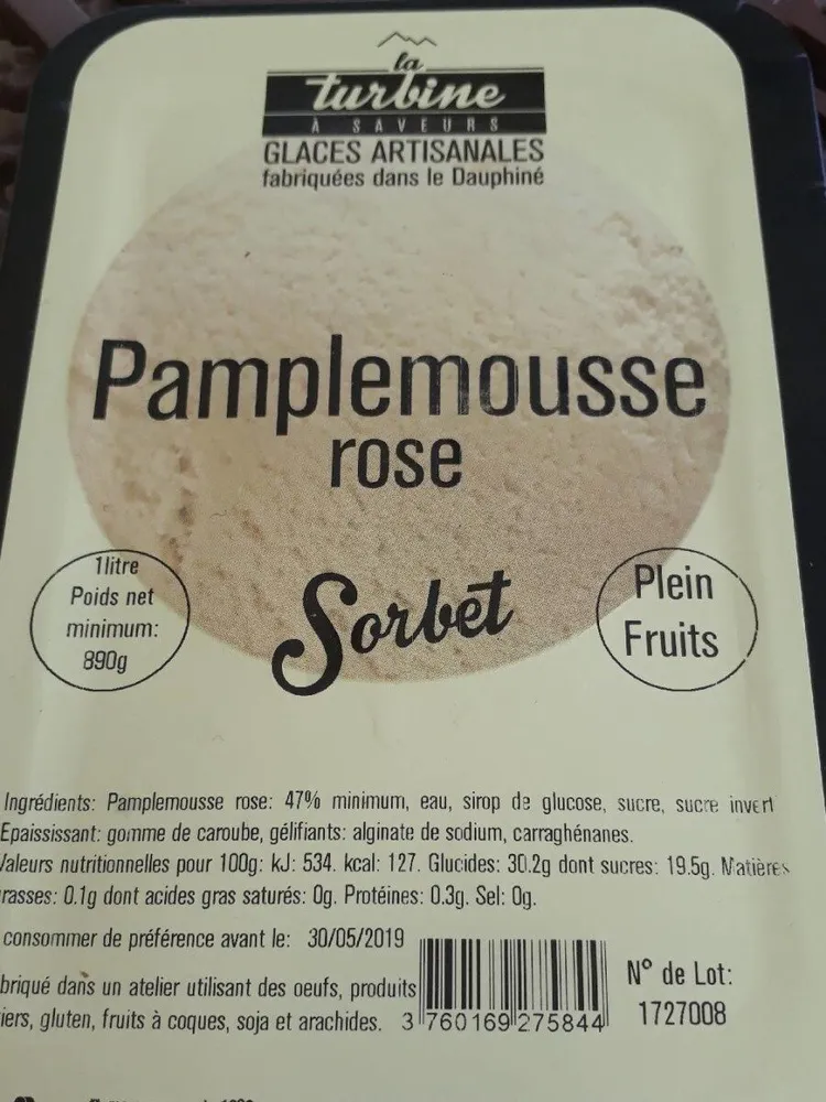 Sorbet Pamplemousse rose