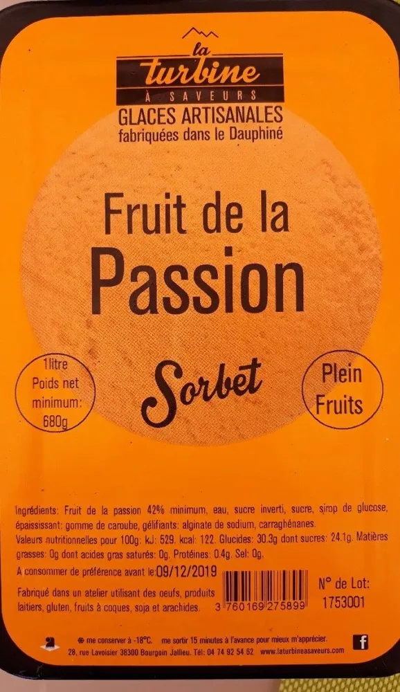 Sorbet fruit de la passion