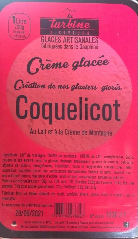 creme glacée coquelicot