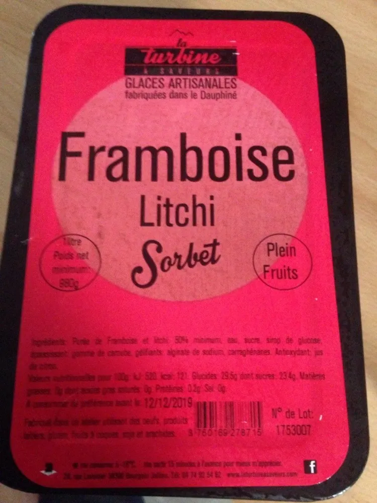 Sorbet Litchi Framboise