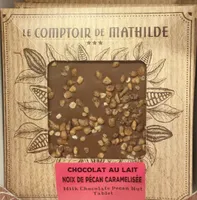 Chocolat Carré Lait Noix De Pécan Caramélisés