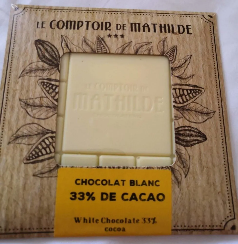 Chocolat blanc 33% de cacao