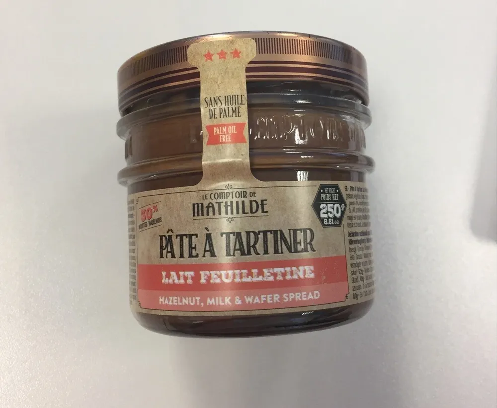 Pâte à tartiner lait feuilletine