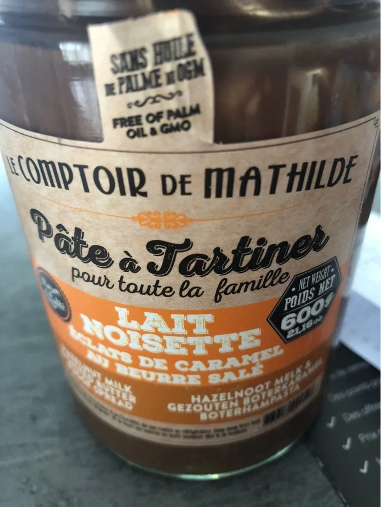 Pate a tartiner lait noisette eclats de caramel au beurre salé