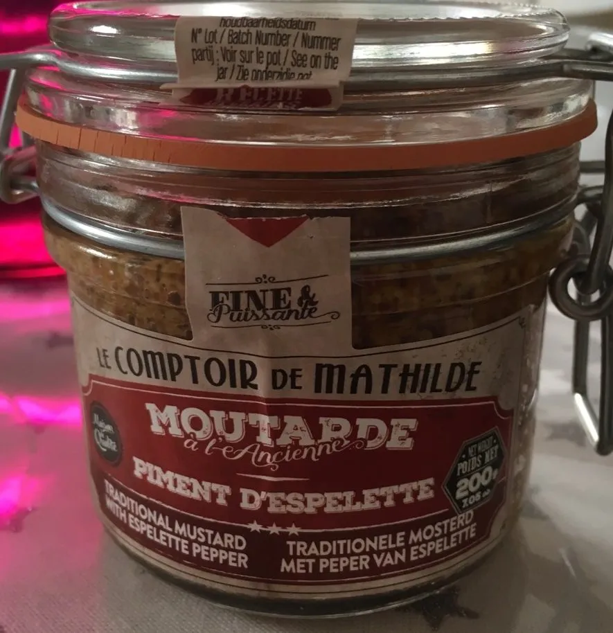 Moutarde à l'ancienne piment d'espelette