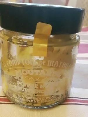 Moutarde à l'huile d'olive Poivre Noir et Truffe Noire