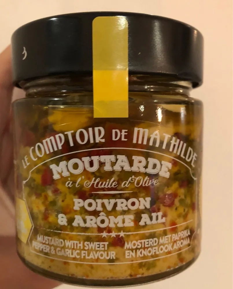Moutarde a l'huile d'olive poivron et arôme ail