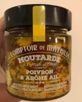 Moutarde a l'huile d'olive poivron et arôme ail