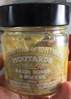 Moutarde a l'huile d'olives baies roses et poivre