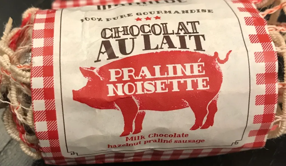 Saucisson Chocolat au lait praliné noisette
