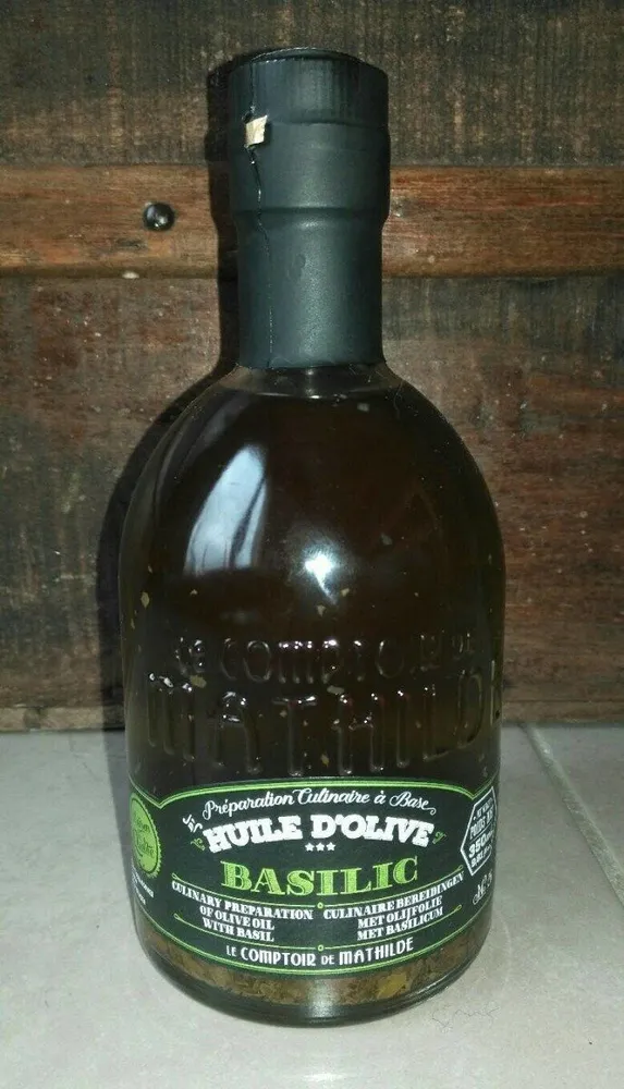 Huile d'olive basilic