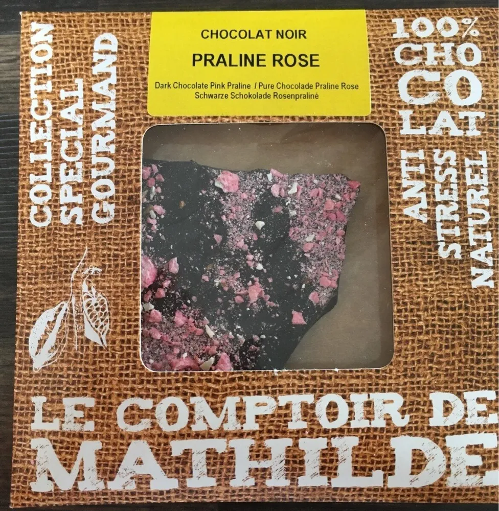 Chocolat noir praline rose