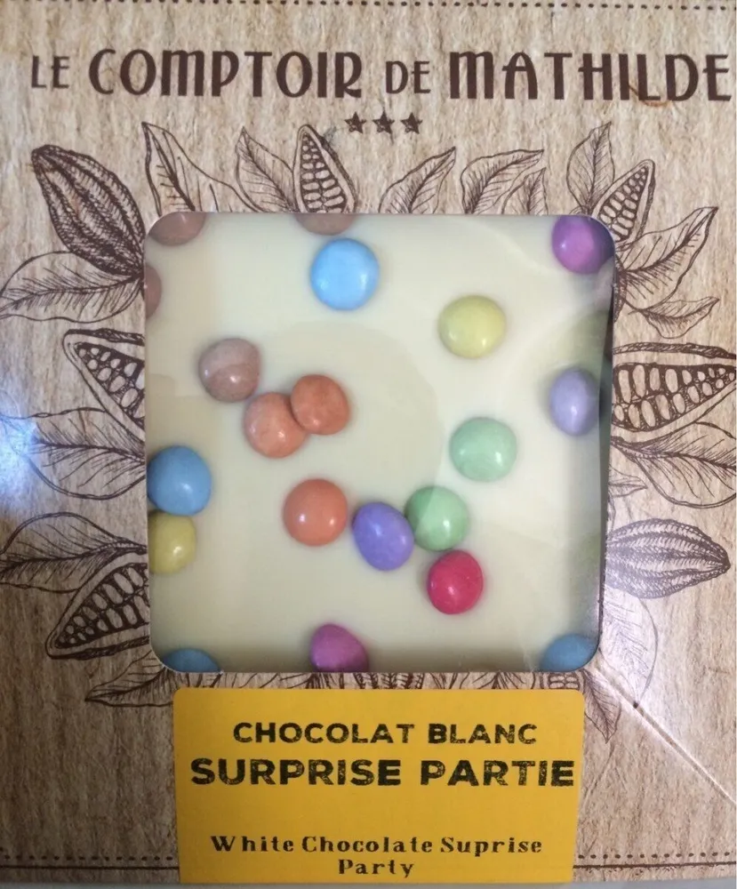 Chocolat blanc surprise partie