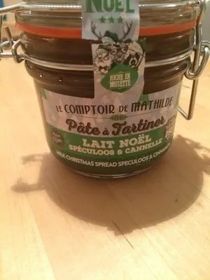 Pâte à tartiner Lait Noël Spéculoos et Canelle