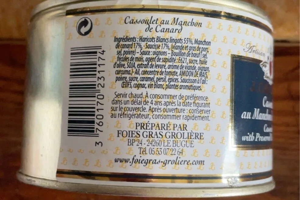 Cassoulet au Manchon de Canard
