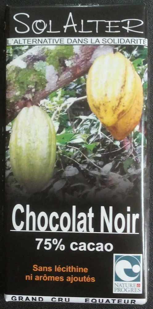 Chocolat Noir 75% cacao