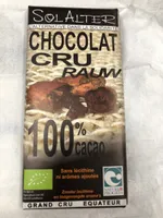 Chocolat cru 100% cacao 90g