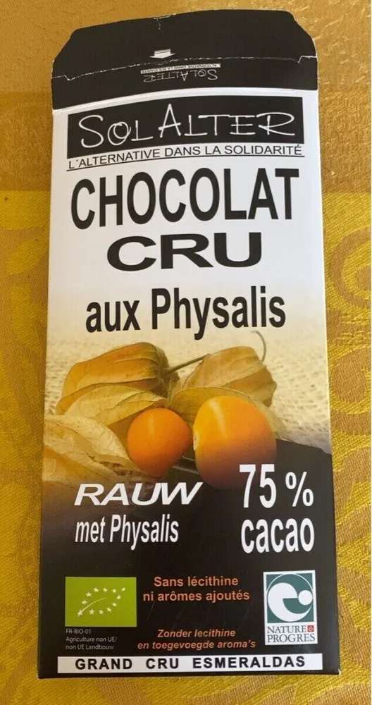 Chocolat cru au Physalis